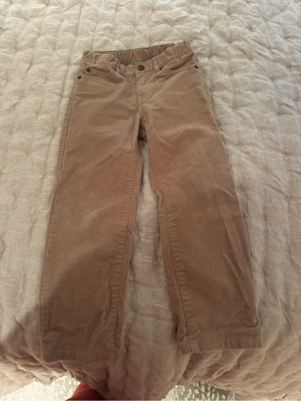 Little boys Janie & Jack corduroy tan pants.